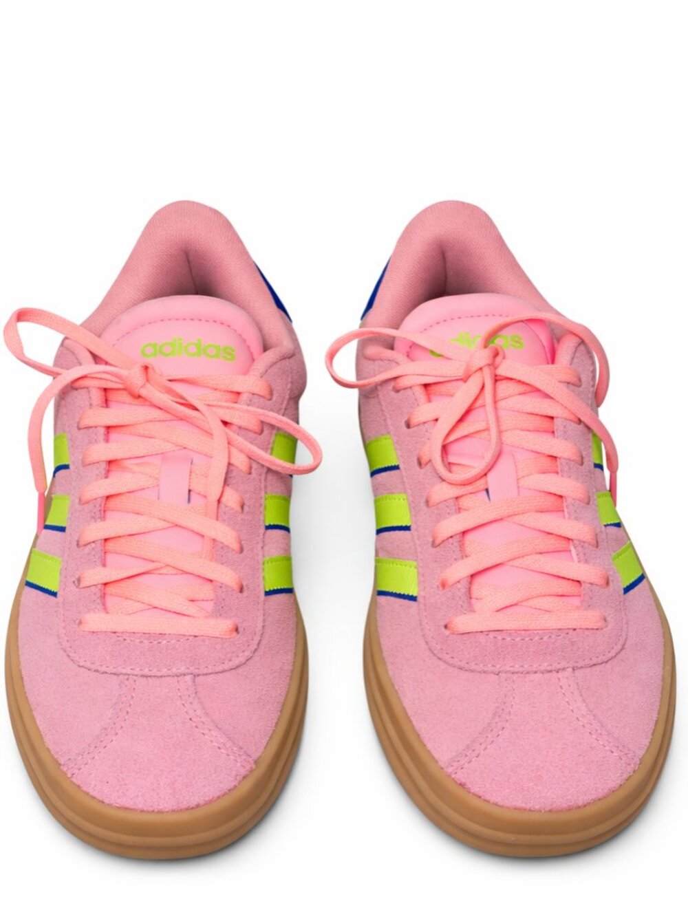 Adidas Pink Suede Retro Trainers Neon Stripe BLOKECORE Terrace Sneakers Size 7.5
